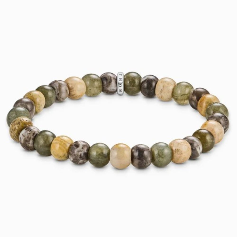 THOMAS SABO REBEL LABRADORITE, JASPER B/L 19cm