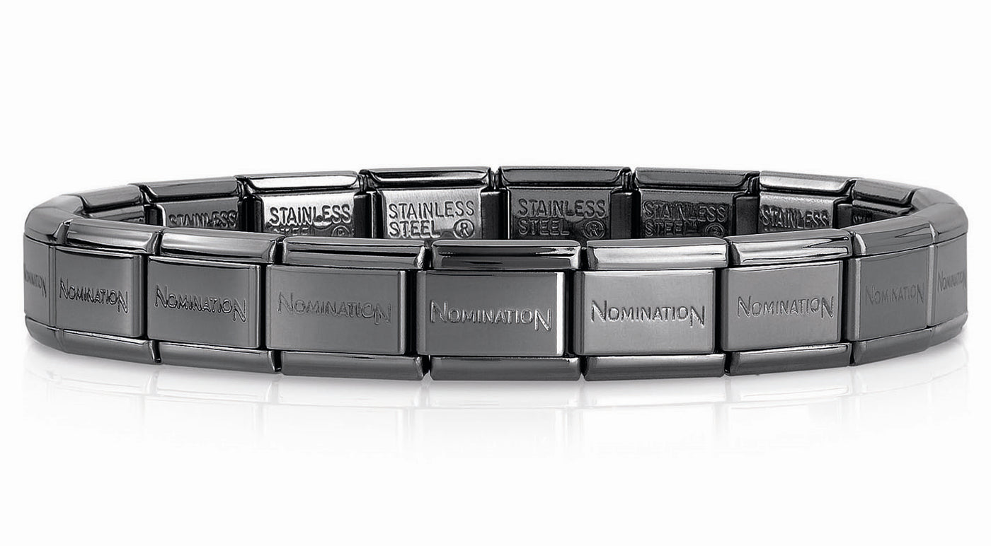 Nomination CLASSIC band composable st/st Gun metal/IP black