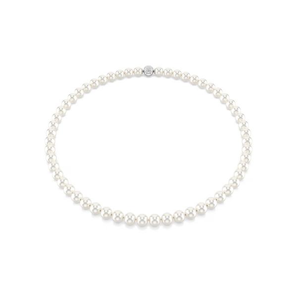 SWAROVSKI MATRIX NECKLACE, CRYSTAL PEARL