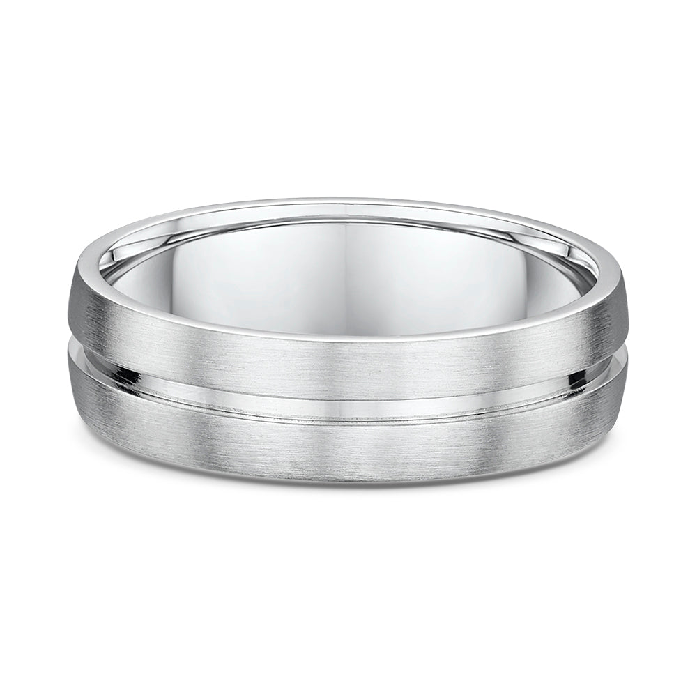 White Gold or Platinum Wedding Ring
