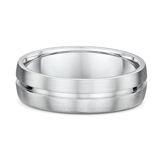 White Gold or Platinum Wedding Ring