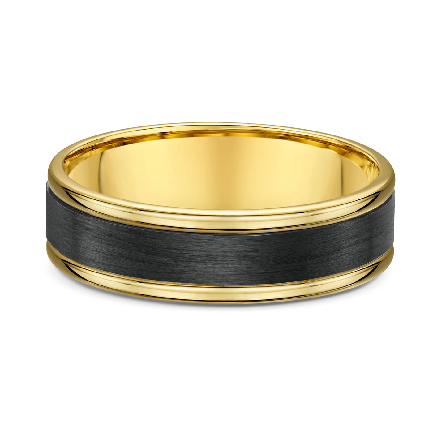 Carbon Fibre & Gold Men's Wedding Ring