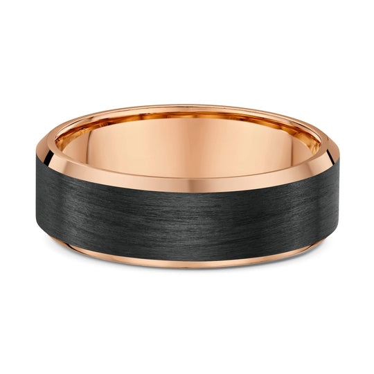 Carbon Fibre & Gold Men's Wedding Ring