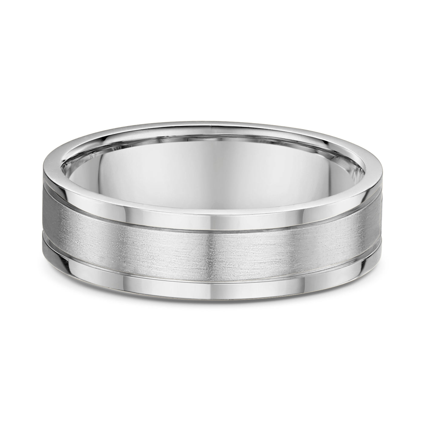 White Gold or Platinum Wedding Ring