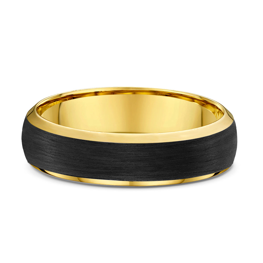 Carbon Fibre & Gold Men's Wedding Ring