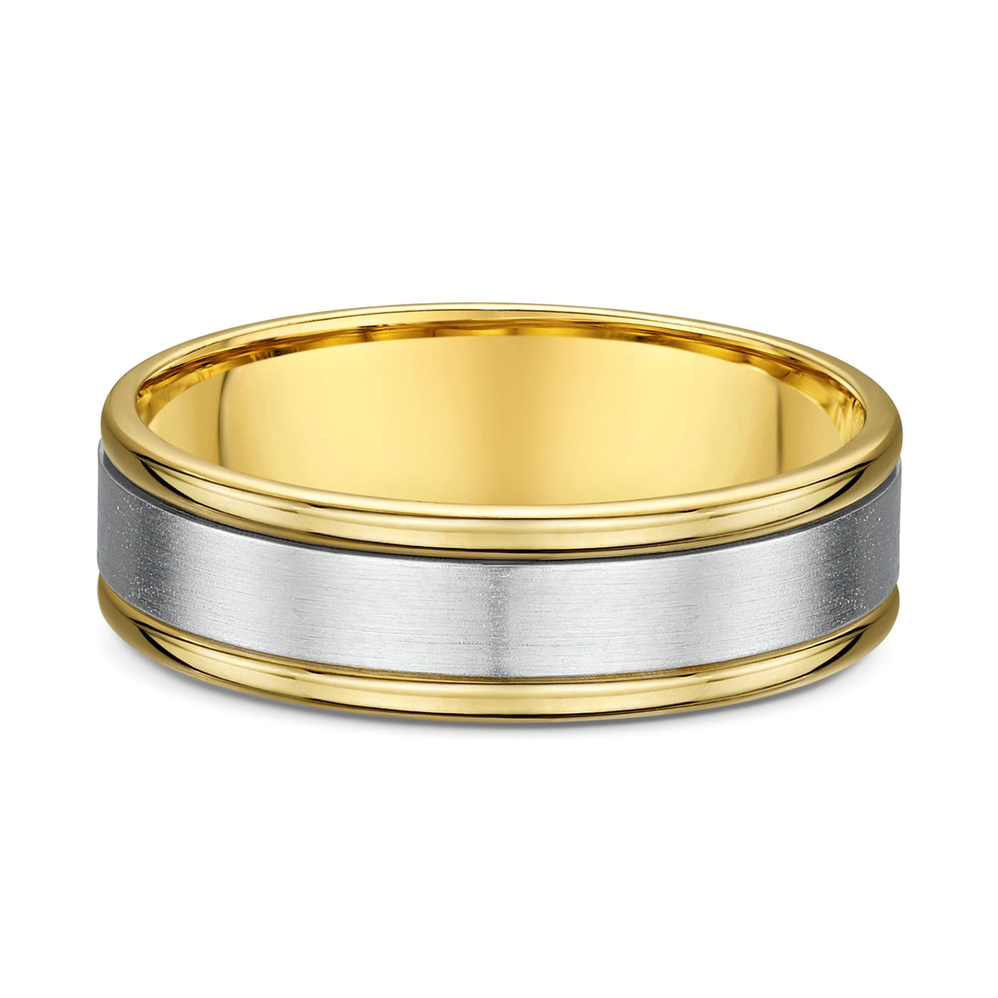 Two Tone Gold Men's Wedding Ring