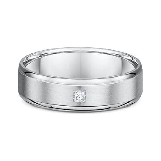 White Diamond with Gold or Platinum Wedding Ring