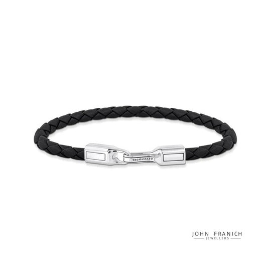 THOMAS SABO REBEL BLACK LEATHER 5mm B/L 21cm