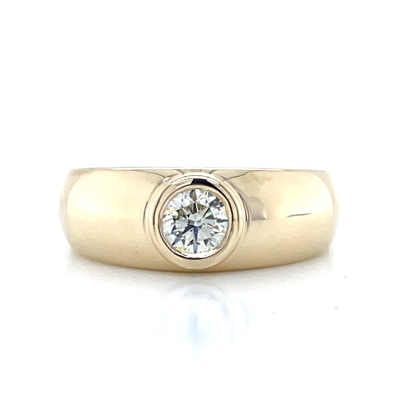 'Celine' 9k Yellow Gold 0.50ct Diamond Wide R/O Ring