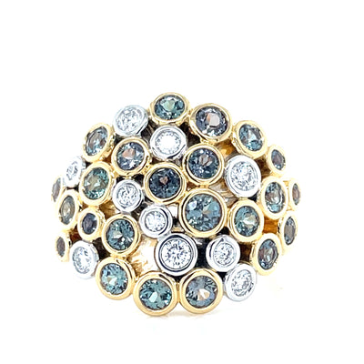 "Aurora" 18k Gold Alexandrite & Diamonds Ring