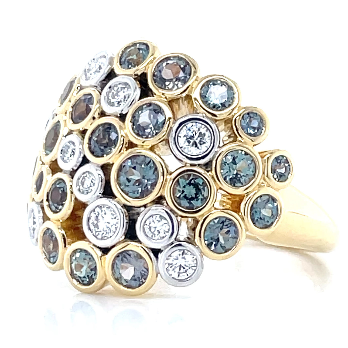 "Aurora" 18k Gold Alexandrite & Diamonds Ring