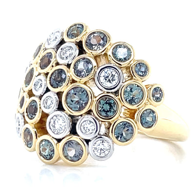 "Aurora" 18k Gold Alexandrite & Diamonds Ring