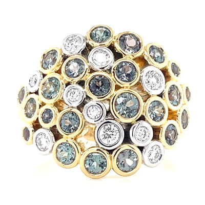 "Aurora" 18k Gold Alexandrite & Diamonds Ring