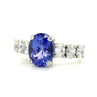 'Shona' Platinum 3.00ct Tanzanite & Diamonds Ring
