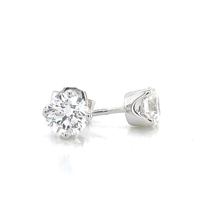 9K White Gold 2=1.02ct Lab Grown Diamond Stud Earrings