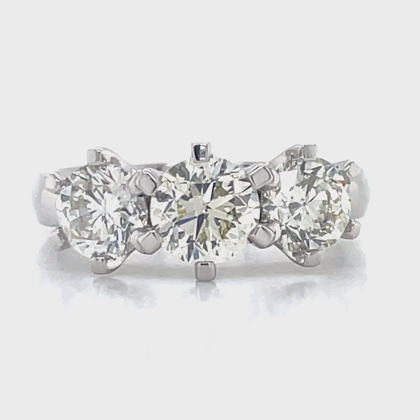 'Diane' Platinum 2.51ct 3st Diamond Ring