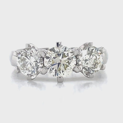 'Diane' Platinum 2.51ct 3st Diamond Ring