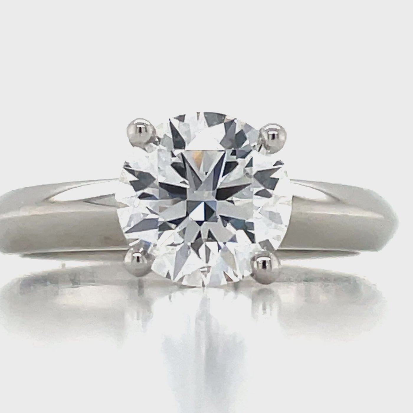 Platinum 2.01ct F VS1 Solitaire Lab Grown Diamond Ring