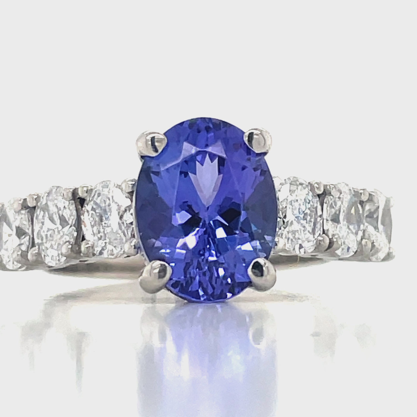 'Shona' Platinum 3.00ct Tanzanite & Diamonds Ring