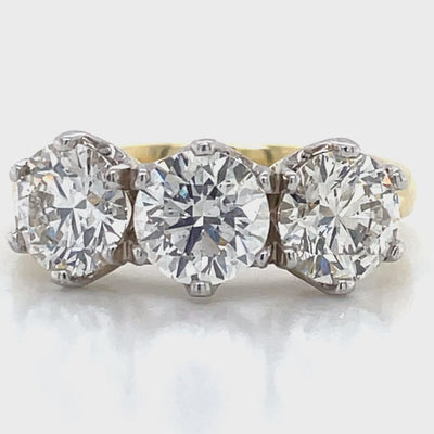 18k B/Tn 3.04ct Diamonds 3st Ring