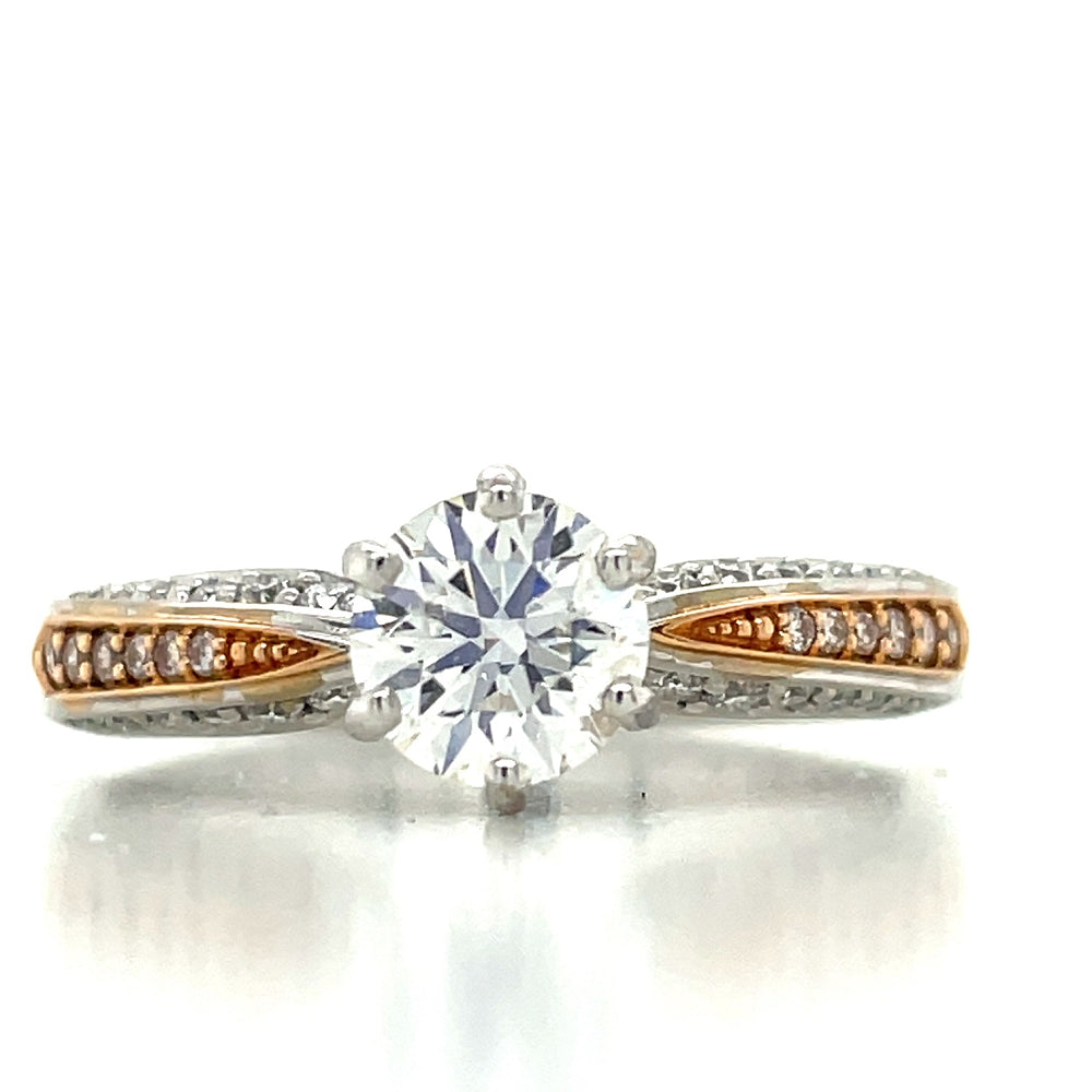 18k White & Rose Gold Diamond Ring
