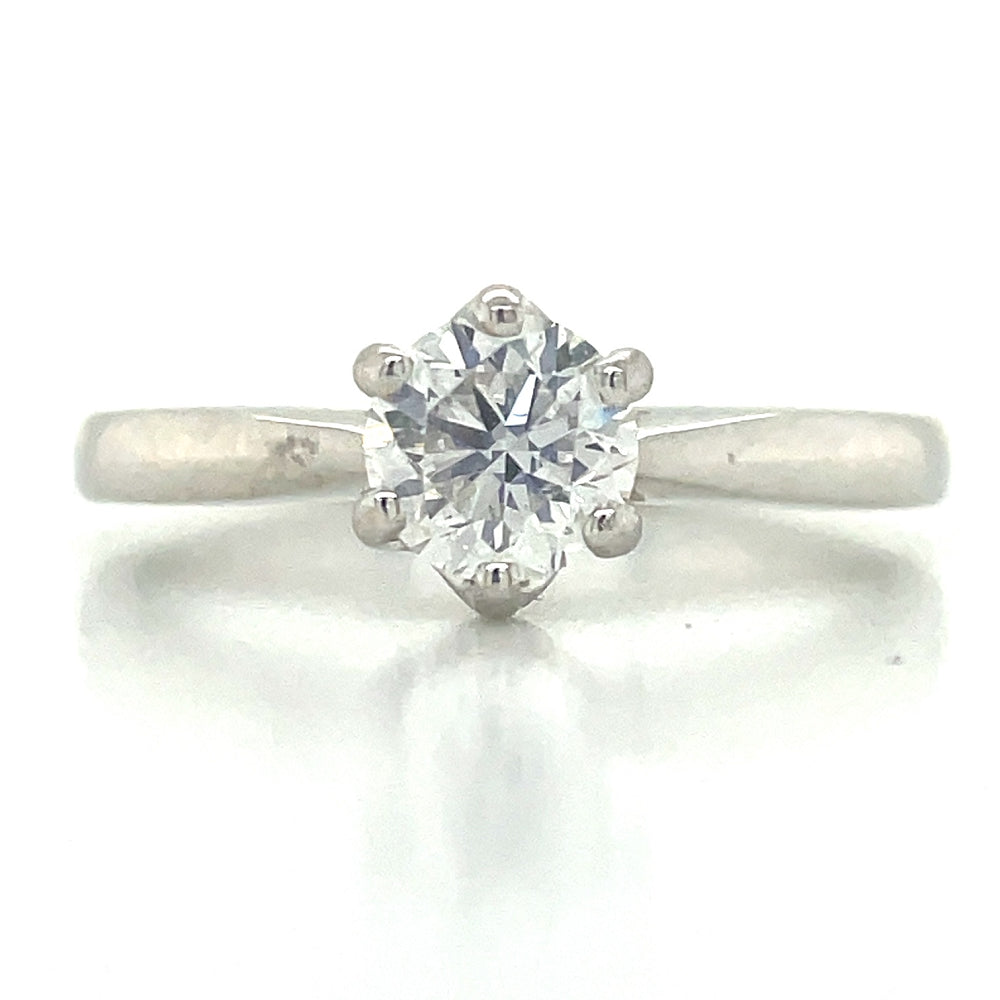 Platinum 0.68ct Solitaire Diamond Ring john-franich-jewellers-nz