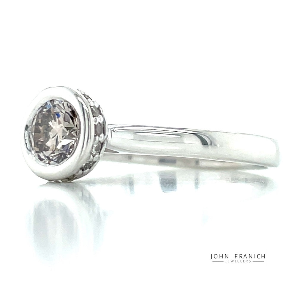 'Theia' 9k White Gold Diamonds Ring