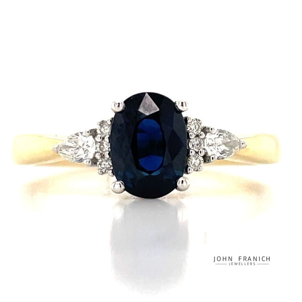 9k B/Tn 1.20ct Sapphire & Diamond Ring