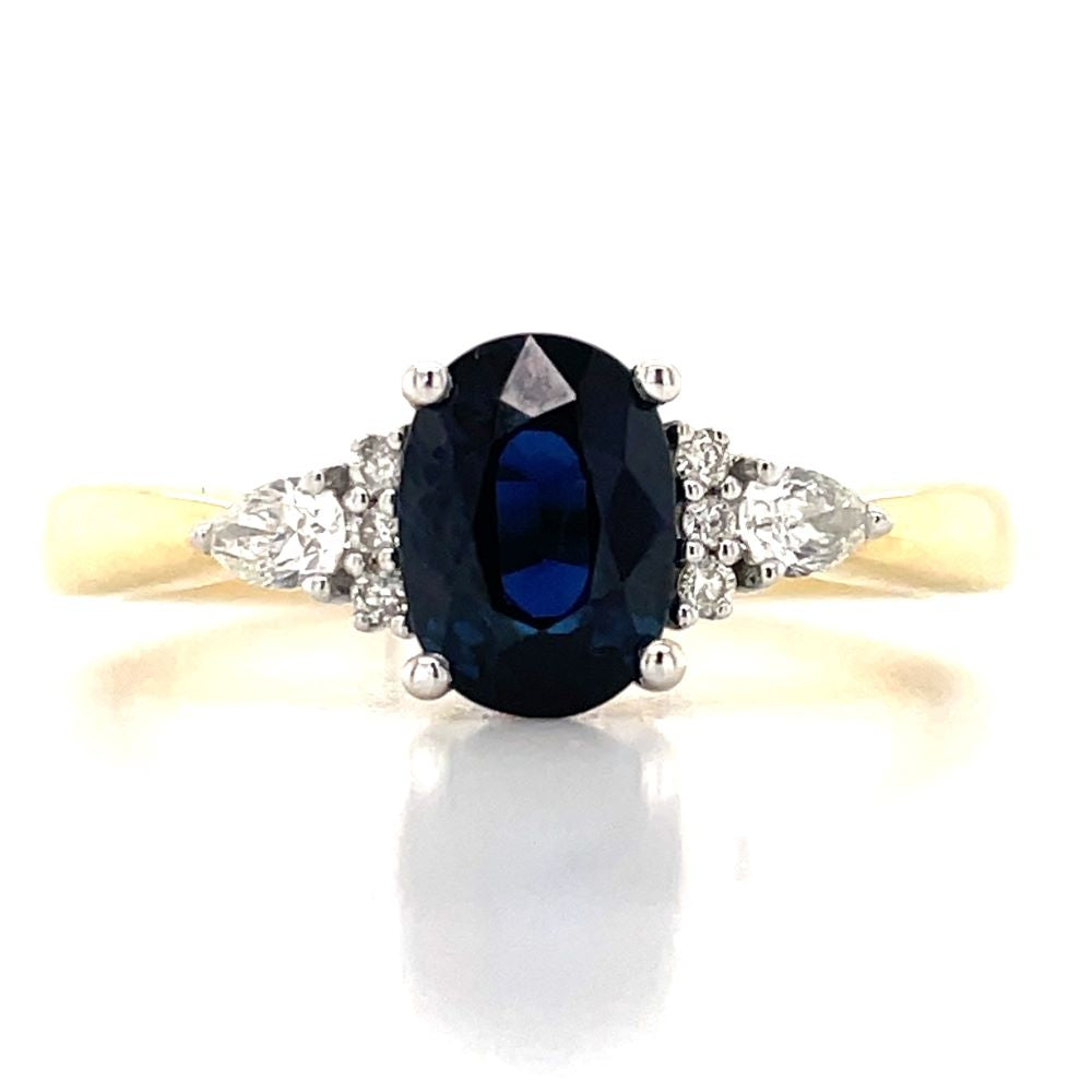 9k B/Tn 1.20ct Sapphire & Diamond Ring