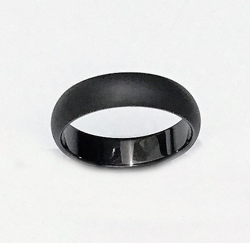Ziro Black Zirconium Band Ring