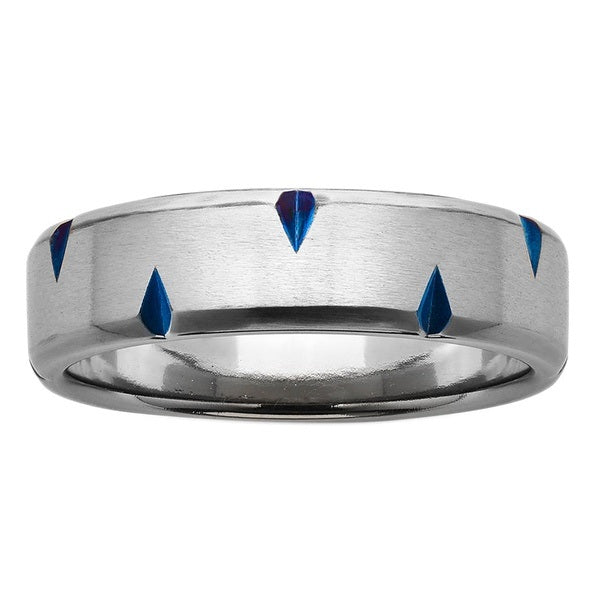 Titanium Ring w Blue Titanium
