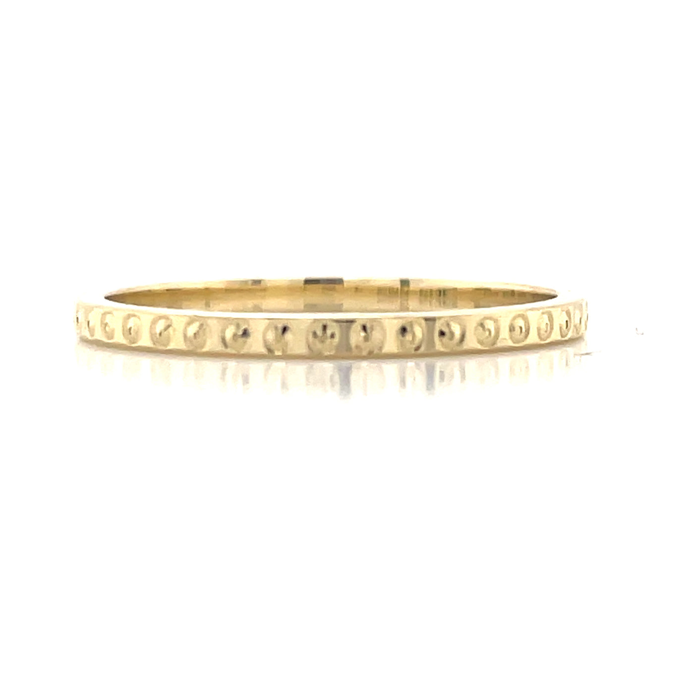 9K Yellow Gold Dot Stacker Ring john-franich-jewellers-nz