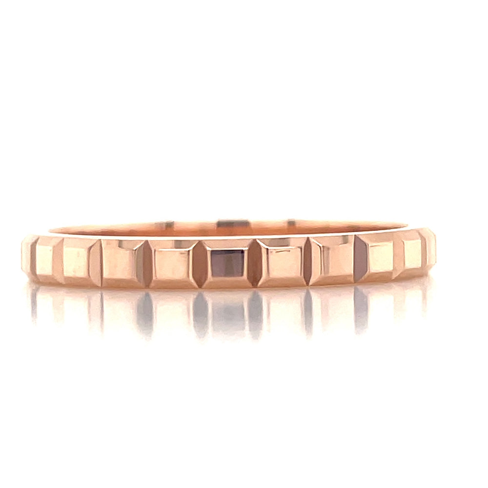 9K Rose Gold Square Stacker Ring john-franich-jewellers-nz