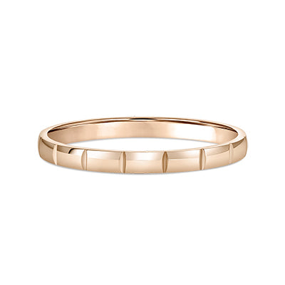 9K Rose Gold Bar Stacker Ring