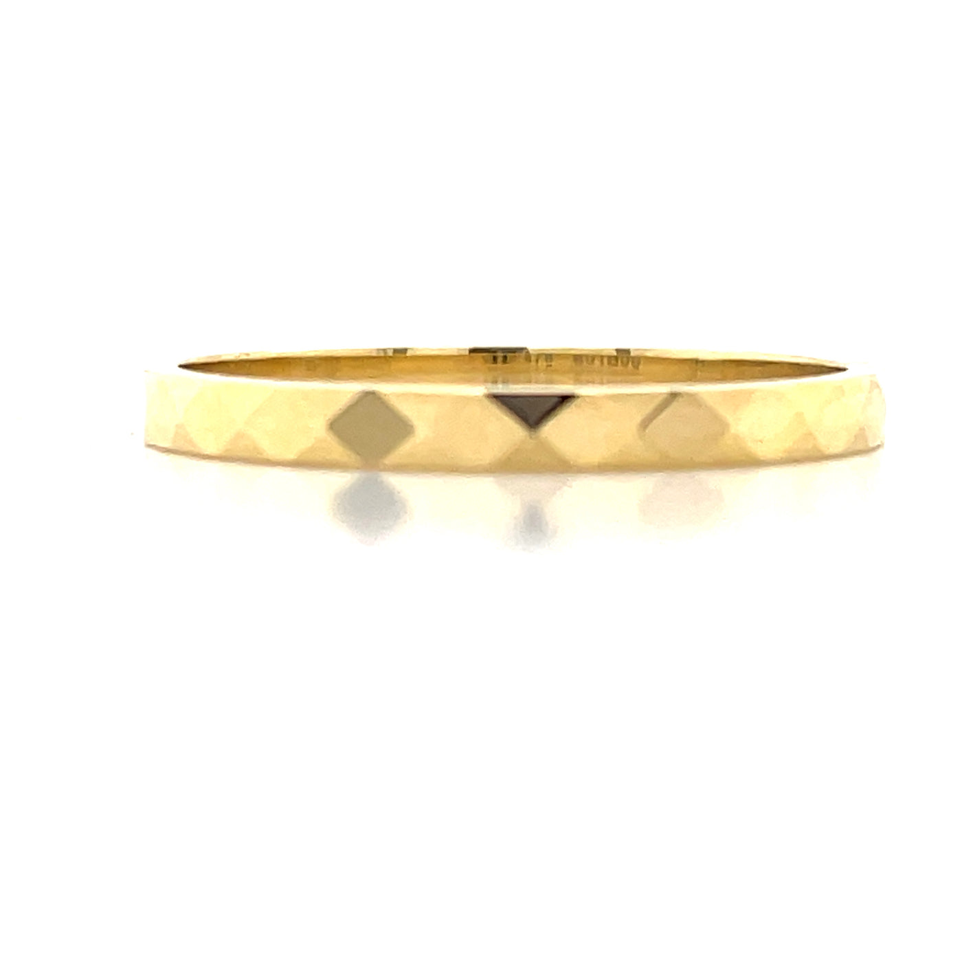 9K Yellow Gold Diamond Cut Stacker Ring