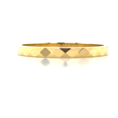 9K Yellow Gold Diamond Cut Stacker Ring