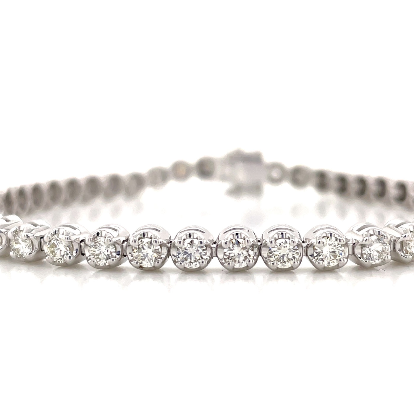 18K White Gold 3ct Diamond Tennis Bracelet john-franich-jewellers-nz