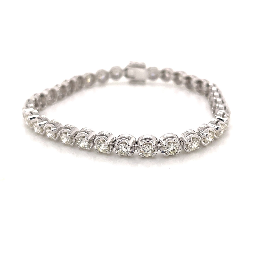 18k White Gold 5ct Diamonds Tennis Bracelet john-franich-jewellers-nz