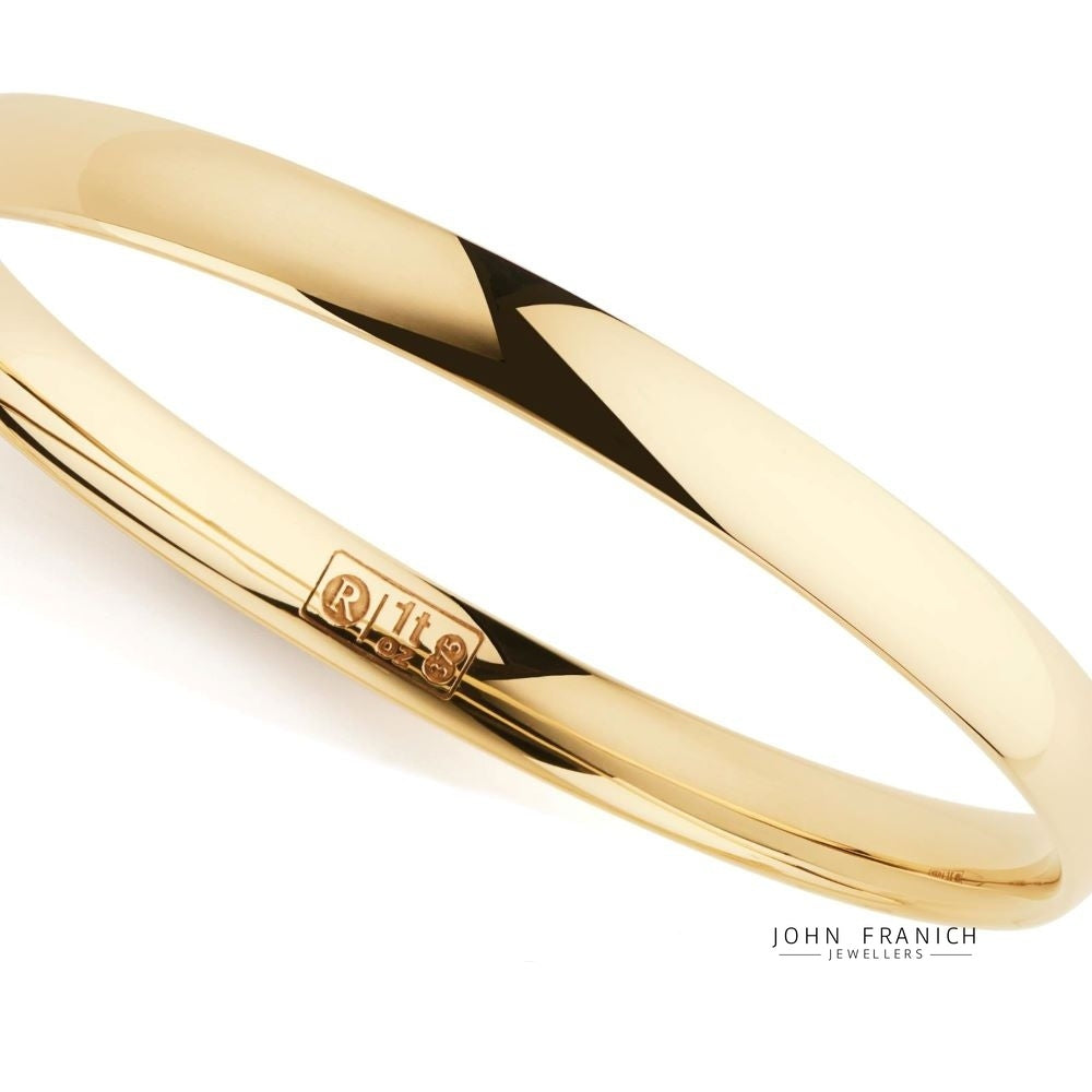 9k Yellow Gold Troy Ounce Gold Bangle