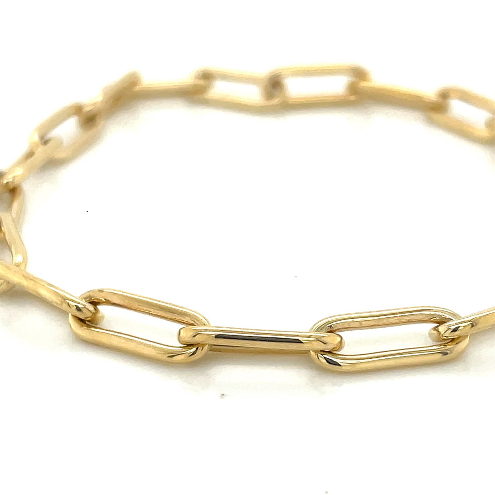 9k Yellow Gold Small Paperlink Bracelet