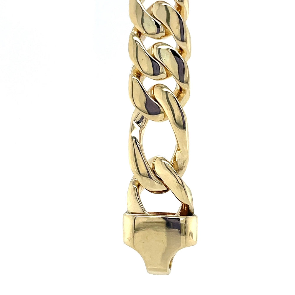 9k Yellow Gold Figaro Bracelet
