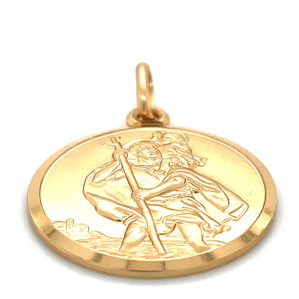 Gold st christopher deals necklace nz