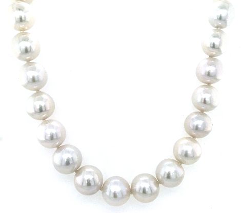 Single Strand 10-12.5mm White Freshwater Pearls john-franich-jewellers-nz