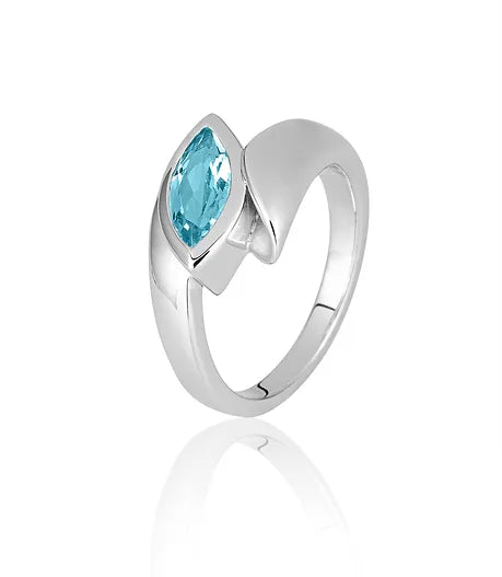 Breuning Sterling Silver Ring With Topaz