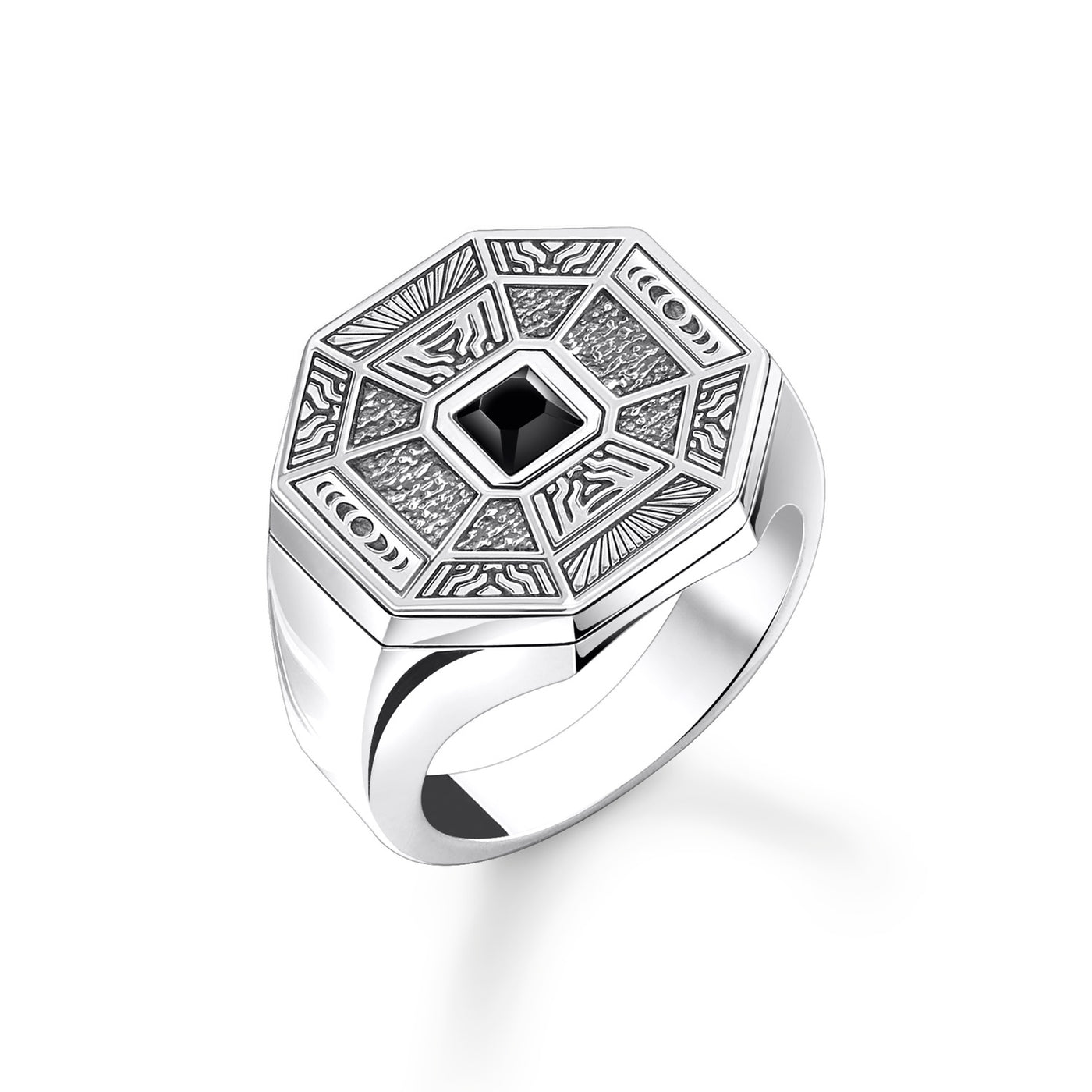 THOMAS SABO REBEL CLIFFS OCTAGON SIGNET RING