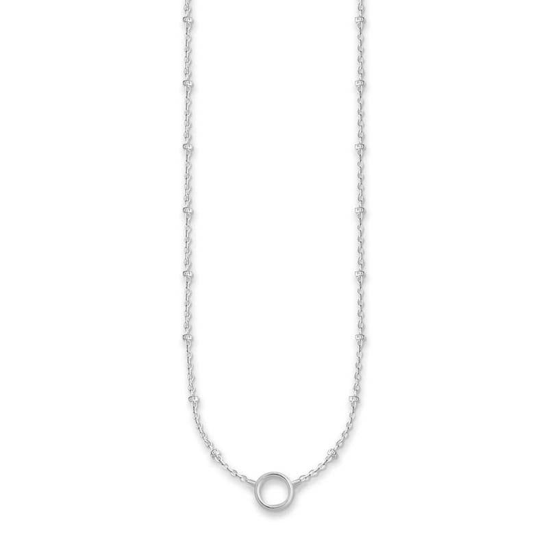 Silver blackened necklace with stone-studded ring clasp | THOMAS SABO