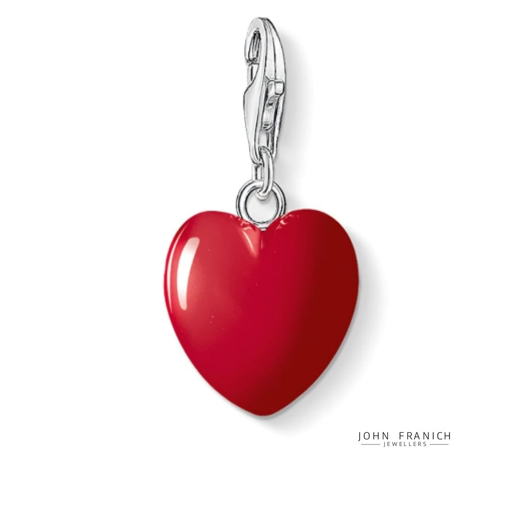 THOMAS SABO C/CLUB ENAMEL RED HEART CHARM john-franich-jewellers-nz