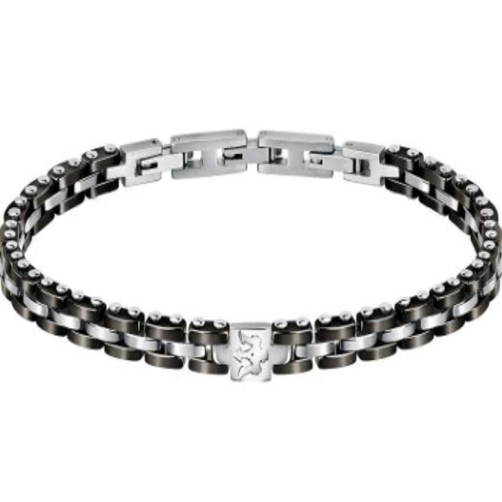 MASERATI SILVER & BLACK CERAMIC BRACELET