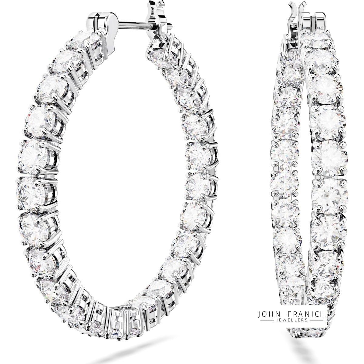 SWAROVSKI MATRIX:PE HOOP WHITE