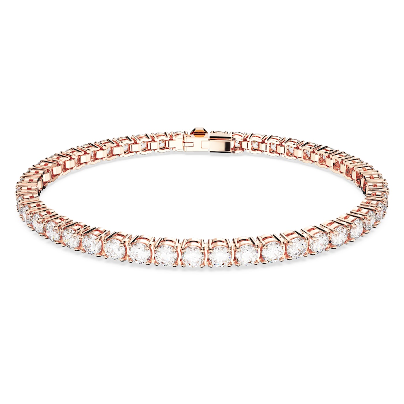 SWAROVSKI RE MATRIX:TENNIS BRACELET WHITE/ROS M